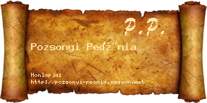 Pozsonyi Peónia névjegykártya
